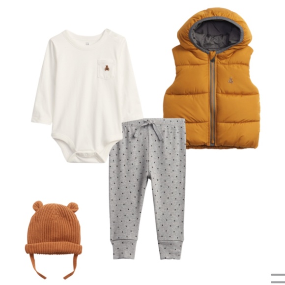 GAP unisex NWT | Baby Cold Control Max Puffer Zipper Vest | Hoodie | Onesie - Picture 9 of 9